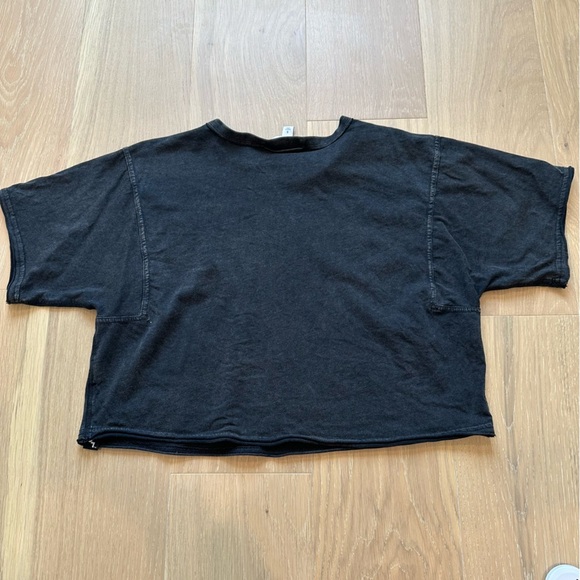 Joylab Women’s Cropped Boxy Tshirt Crop Top Short Sleeve Cotton Tee Black Small - Picture 9 of 9